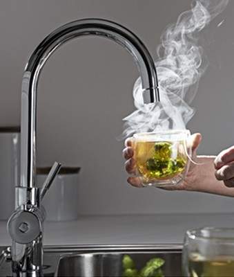 JoYou Aqualogic 3 In 1 Boiling Hot Water Kettle Kitchen Tap (Chrome).