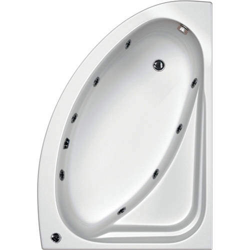Hydracast Orlando RH Corner Whirlpool Bath With 8 Jets & Panel, 1500x1040.