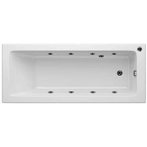 Hydracast Solarna Single Ended Whirlpool Bath With 8 Jets (1400x700mm).