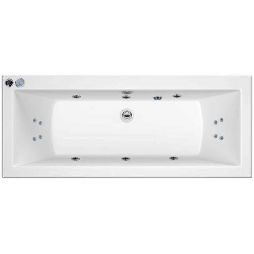 Hydracast Solarna Double Ended Turbo Whirlpool Bath With 14 Jets (1800x800mm)