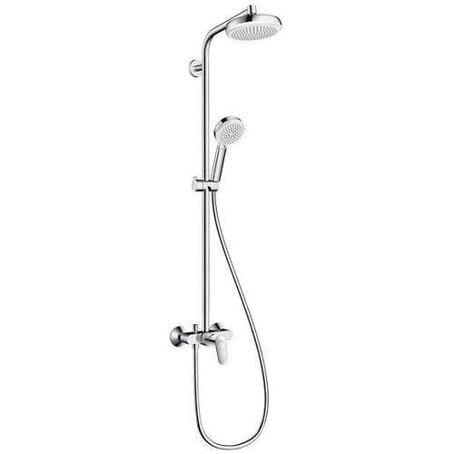 Hansgrohe Crometta 160 1 Jet Shower Pack, Manual Handle (White & Chrome).