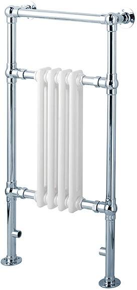 Hydra Albert traditional bathroom radiator and towel rail (chrome). 404x945mm.