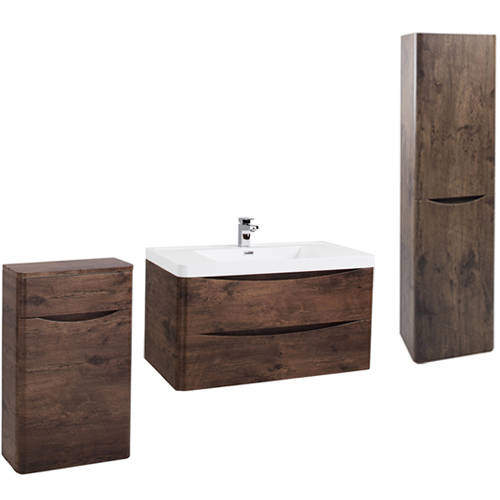 Italia Furniture Bali Bathroom Furniture Pack 12 (Chestnut).