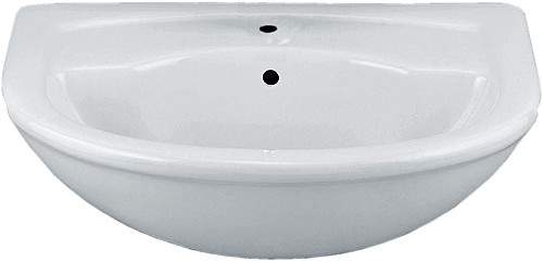 Hydra Semi Recessed Basin (1 Tap Hole).  Size 545x470mm.