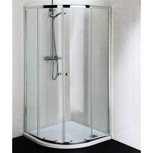 Oxford 800mm Quadrant Shower Enclosure With Chrome Frame (4mm).