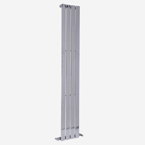 Oxford Motif Vertical Flat Panel Radiator 1800x300mm (Chrome).