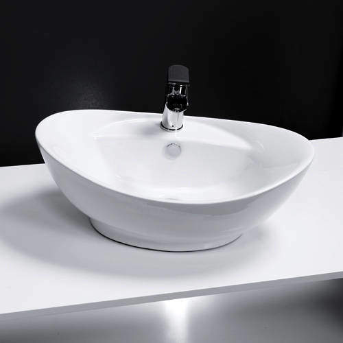 Oxford Oval Counter Top Basin 600x390mm (1 Tap Hole).