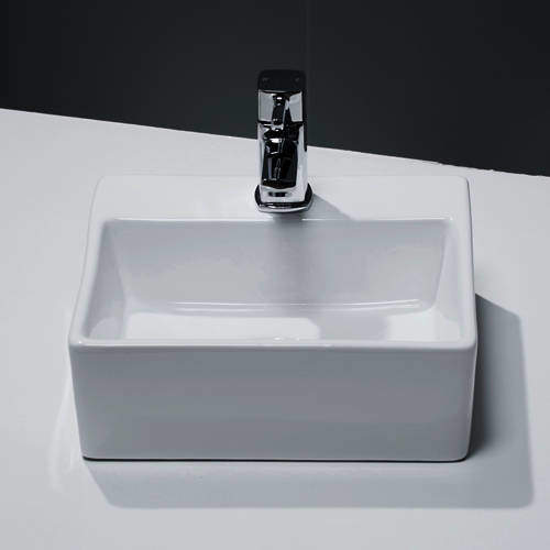 Oxford Wall Hung Small Cloakroom Basin 330x290mm (1 Tap Hole).