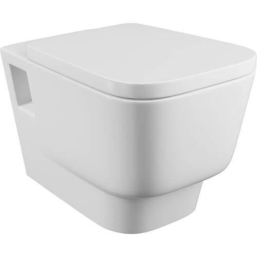 Oxford Dearne Wall Hung Toilet Pan & Wrapover Seat.
