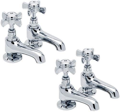 Hydra Eton Basin & Bath Tap Set (Chrome).