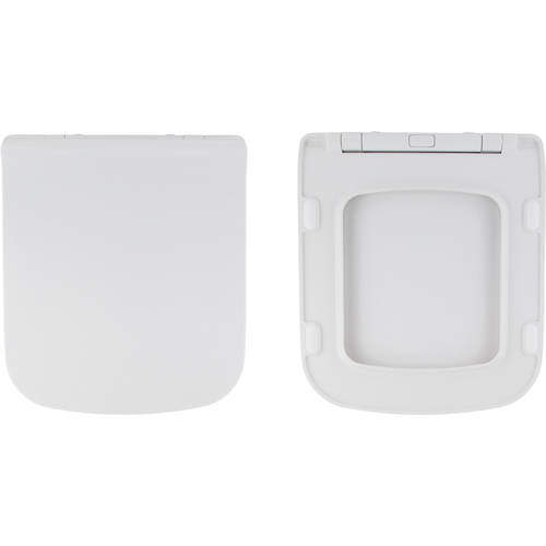 Oxford Fair Slimline, Top Fixing Toilet Seat (White).