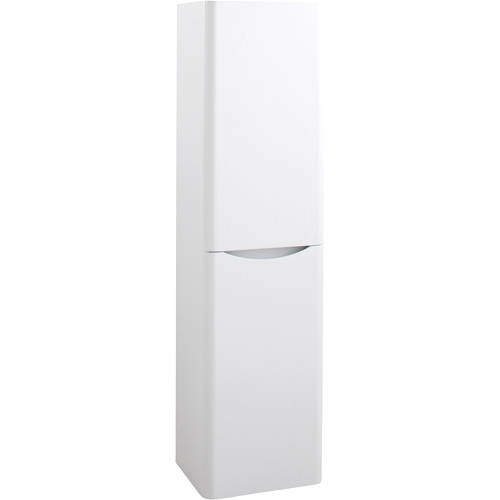 Italia Furniture Wall Mounted Bathroom Storage Unit (Gloss White).