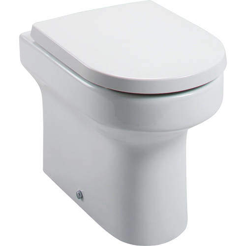 Oxford Montego D Shaped Back To Wall Toilet Pan & Soft Close Seat.