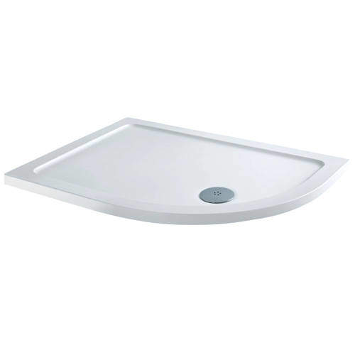 Tuff Trays Offset Quadrant Shower Tray & Waste 900x760mm (RH).