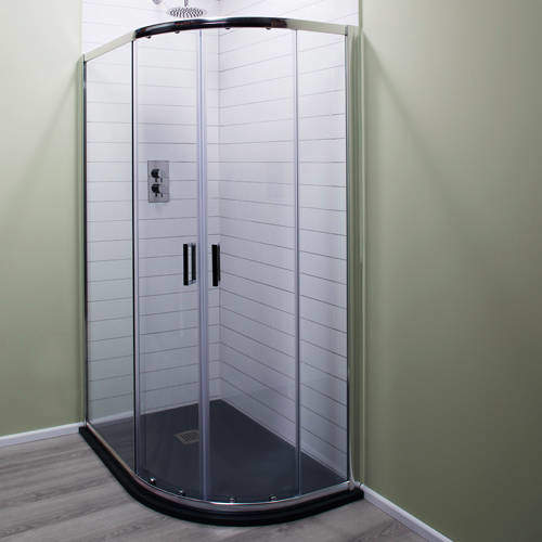 Oxford 1200x900mm Offset Quadrant Shower Enclosure (6mm, RH).