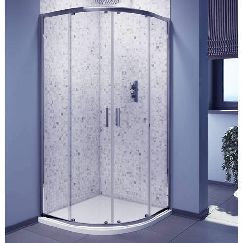 Oxford 800mm Quadrant Shower Enclosure With Chrome Frame (6mm).