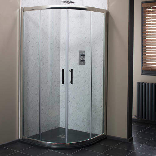Oxford 900mm Quadrant Shower Enclosure With 6mm Glass (Chrome).