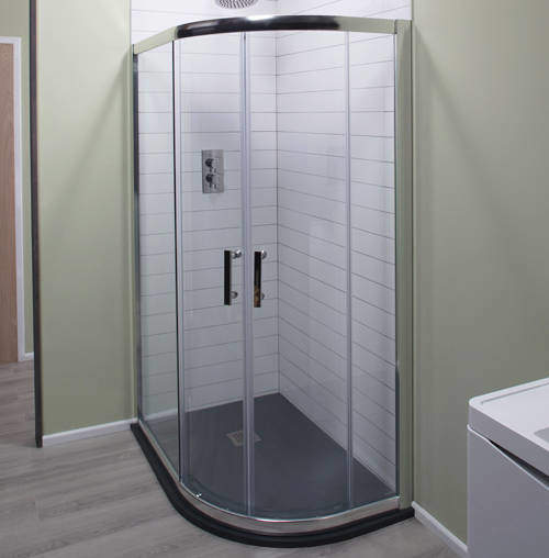 Oxford 900x760mm Offset Quadrant Shower Enclosure, 6mm Glass (RH).