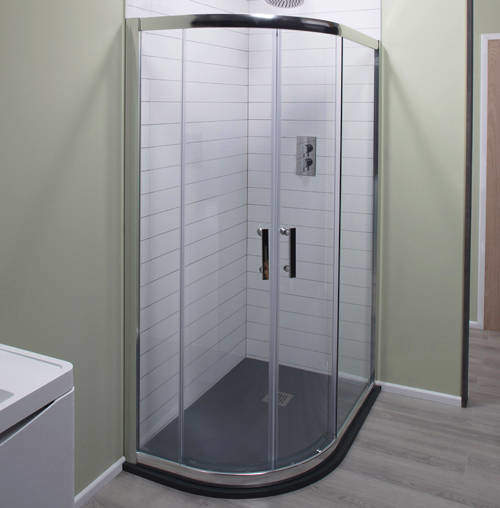 Oxford 1000x800mm Offset Quadrant Shower Enclosure, 6mm Glass (LH).