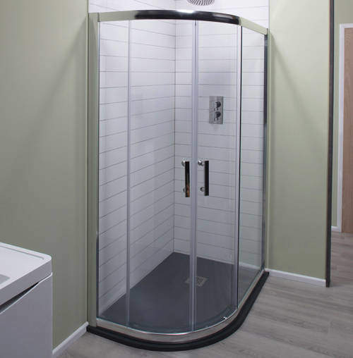 Oxford 1200x800mm Offset Quadrant Shower Enclosure & Slate Tray (LH).