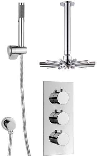 Hydra Showers Triple Thermostatic Shower Set, Handset & Star Head.