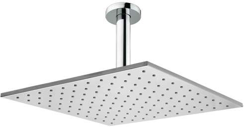 Hydra Showers Extra Large Square Shower Head & Arm (400mm x 400mm).