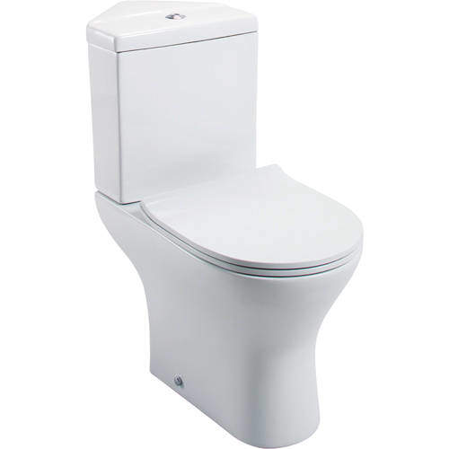 Oxford Spek Corner Toilet With Cistern & Slimline Seat (WRAS).