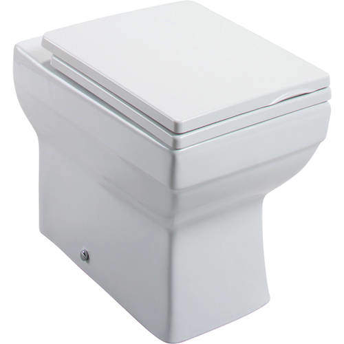 Oxford Dice Back To Wall Toilet Pan & Heavy Duty, Soft Close Seat.