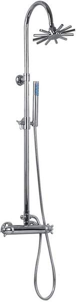 Hydra Complete Manual Shower Set With Valve, Riser And Cloudburst Head.