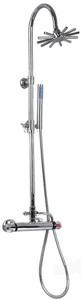 Hydra Thermostatic Shower Set With Valve, Riser And Cloudburst Head.