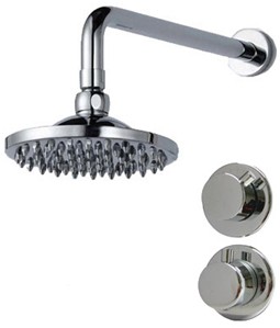 Hydra Thermostatic Shower Valve With Fixed Shower Head.  200mm.