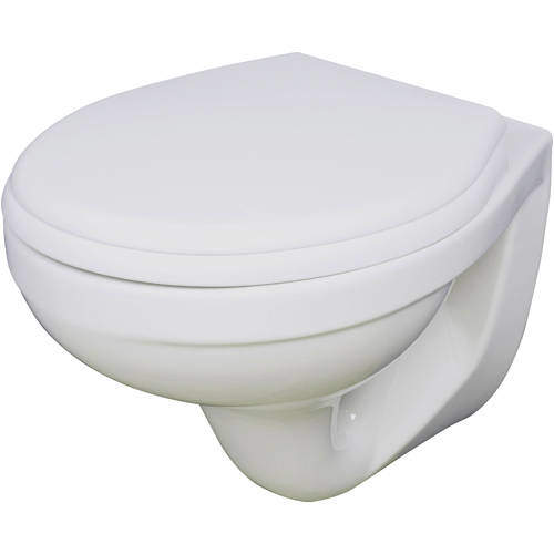 Oxford Wall Hung Toilet Pan With Seat.