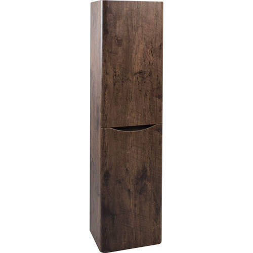 Italia Furniture Wall Mounted Bathroom Storage Unit (Chestnut).