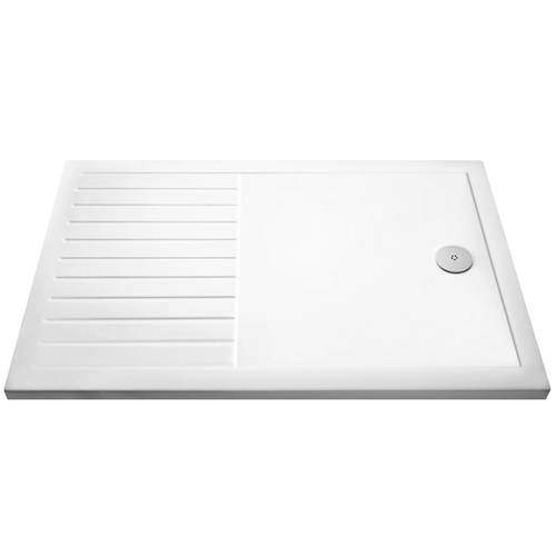 Tuff Trays Walk In Shower Tray With Drying Area 1400x900mm (Low Profile).