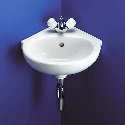 Ideal Standard Studio 2 Tap Hole Corner Basin. 450mm.