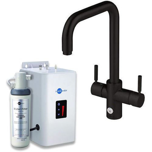 InSinkErator Hot Water 4N1 U Shape Steaming Hot Kitchen Tap (Velvet Black). CLEARANCE.