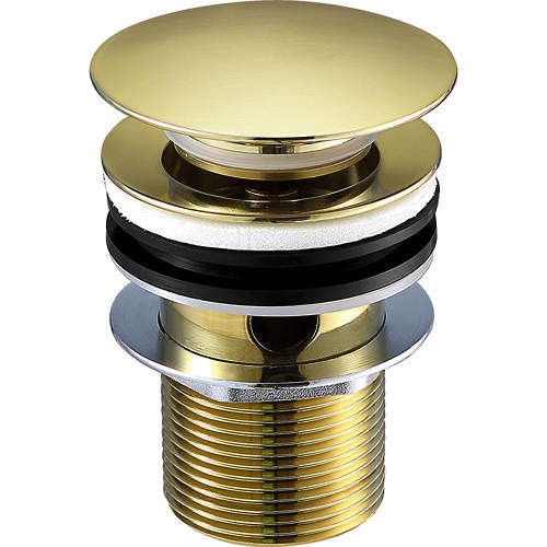 JTP Vos Click Clack Basin Waste (Slotted, Brushed Brass)