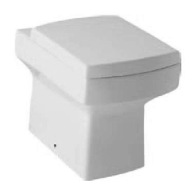 Hydra Square Back To Wall Toilet Pan With Soft Close Seat.