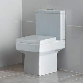Hydra Square Toilet With Cistern & Soft Close Seat.