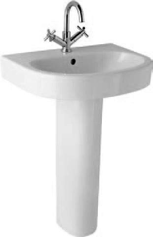 Hydra Life Basin With Pedestal. 600x457mm.