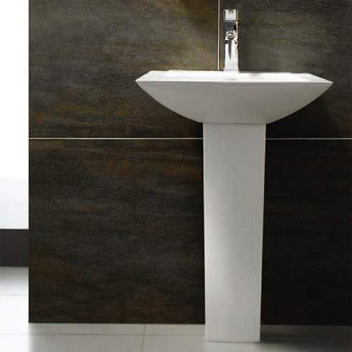 Hydra Sorea Square Basin With Pedestal. 610x465mm.