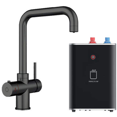 Kedl Delta Classic 3 In 1 Boiling Water Kitchen Tap (Matt Black, 2.4L).
