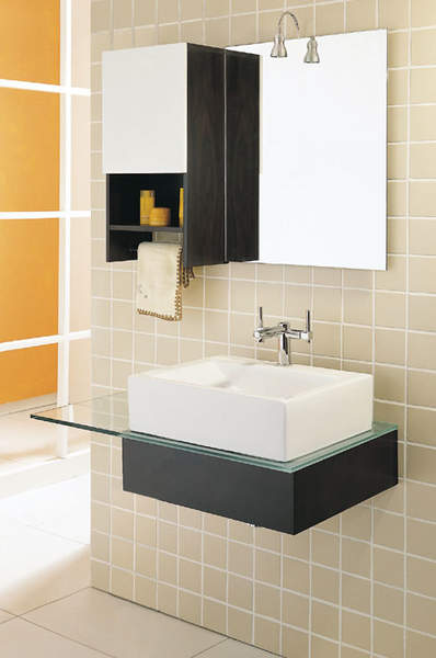 Lucy Foz complete wall hung ceramic basin set.