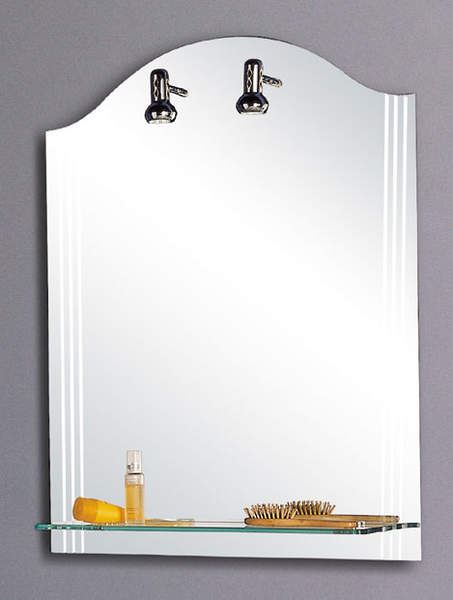 Lucy Malahide illuminated bathroom mirror with shelf.  Size 600x800mm.