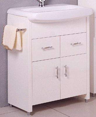 Lucy Yeovil 580mm white vanity unit and basin.