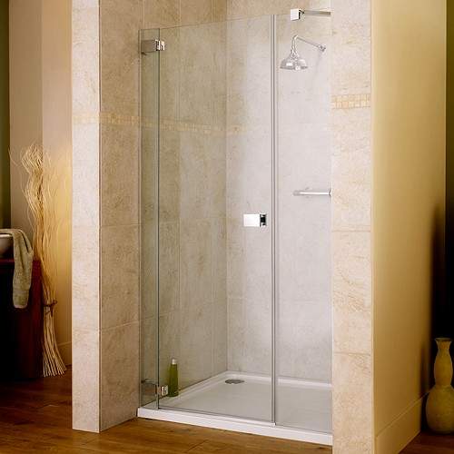 Lakes Italia 1200x1950 Hinged Shower Door & Glass Panels. Left Handed.