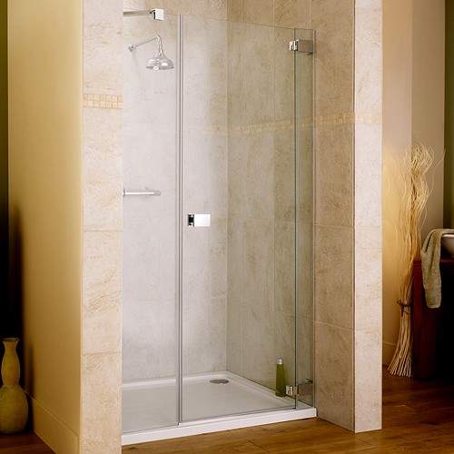 Lakes Italia 1200x1950 Hinged Shower Door & Glass Panels. Right Handed.