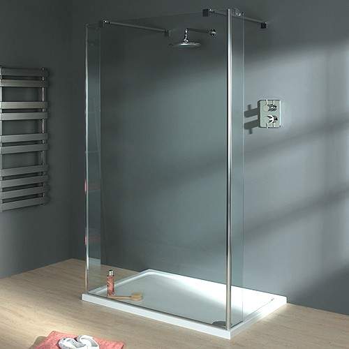 Lakes Italia Wet Room Glass Shower Screen, 1000x1950. 750mm Arms.