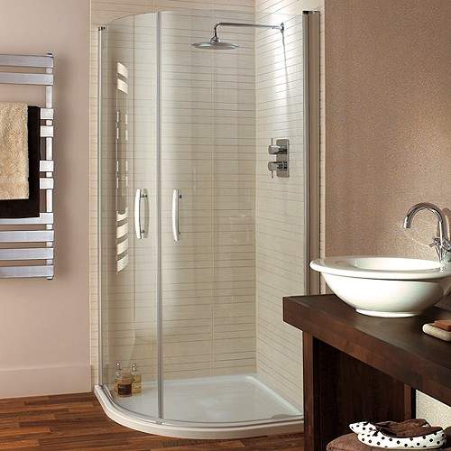 Lakes Italia Quadrant Shower Enclosure, Hinged Doors & Tray (800mm).