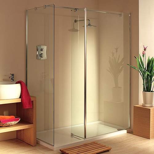 Lakes Italia Frameless Walk In Shower Enclosure. Right Hand. 1400x750mm.